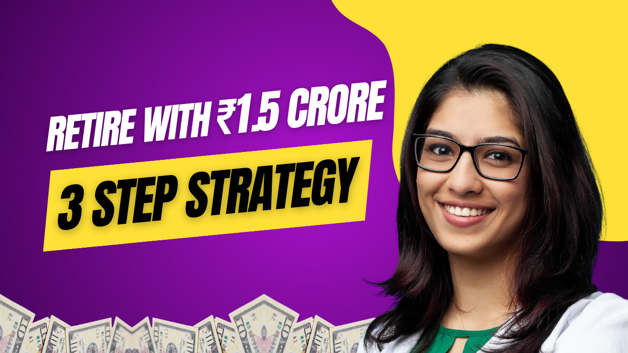 Visual representation of how to retire early with index mutual funds using a 3-step investment strategy